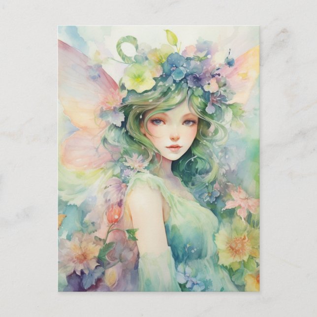 A Beautiful Spring Fairy Postcard (Front)