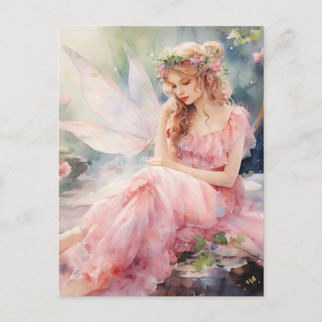 A Beautiful Spring Fairy Postcard (Front)