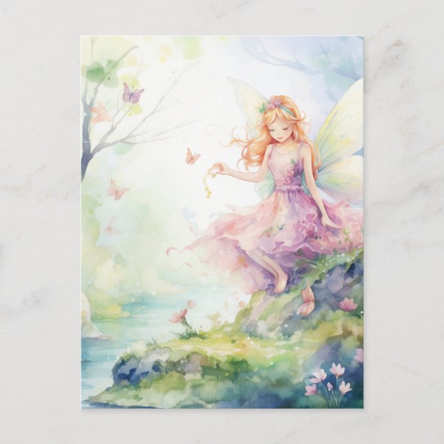 A Beautiful Spring Fairy Postcard (Front)