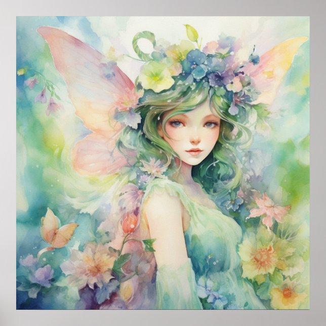 A Beautiful Spring Fairy Poster (Front)