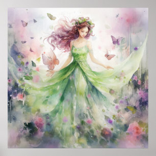 A Beautiful Spring Fairy Poster