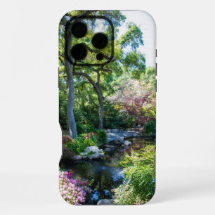 a beautiful spring landscape in a Japanese Garden iPhone 16 Pro Max Case