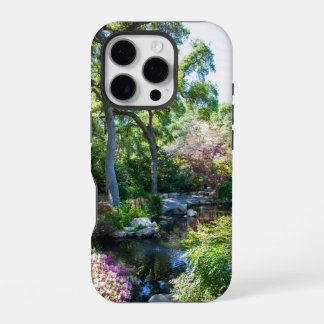 a beautiful spring landscape in a Japanese Garden iPhone 16 Pro Case