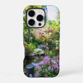 a beautiful spring landscape in the garden iPhone 16 pro case