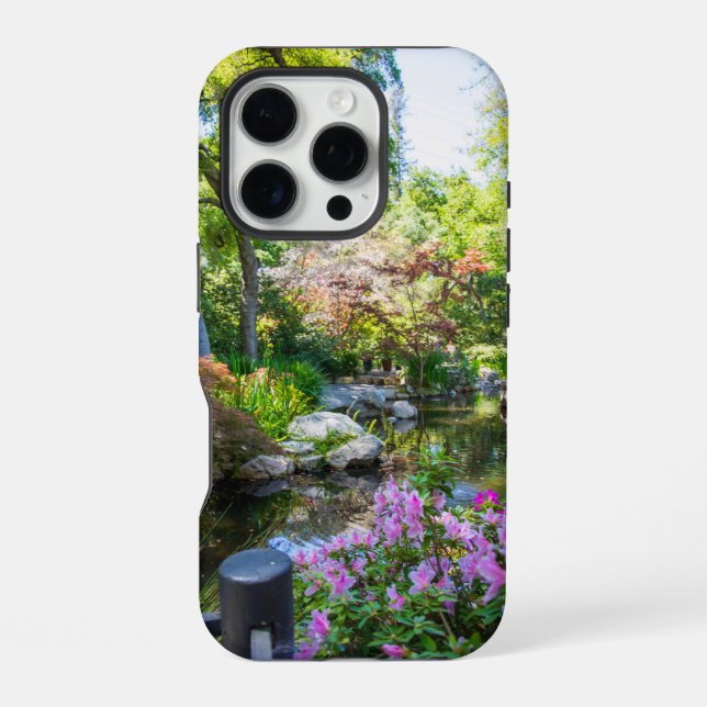 a beautiful spring landscape in the garden iPhone case (Back)