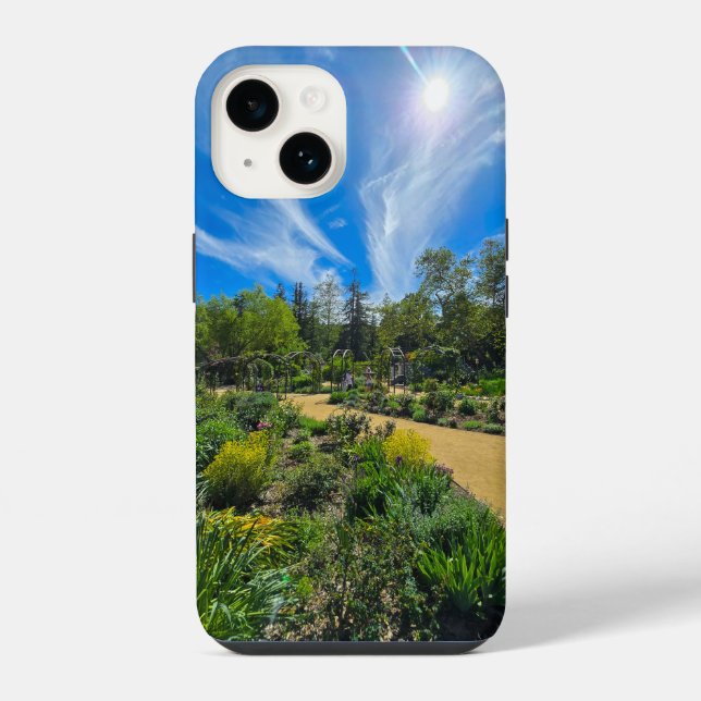 a beautiful spring landscape in the garden iPhone case (Back)
