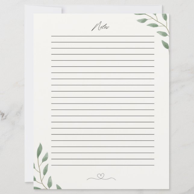 A beautiful stationary, notes (Front)