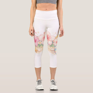 A beautiful summer design inspired by flowers capri leggings