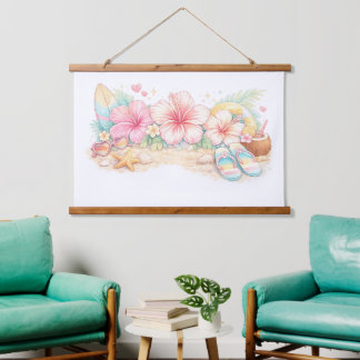 A beautiful summer design inspired by flowers hanging tapestry