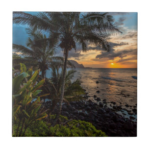 A beautiful sunset 2 tile