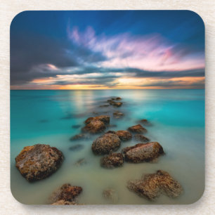 A Beautiful Sunset Over Grace Bay Turks & Caicos Coaster