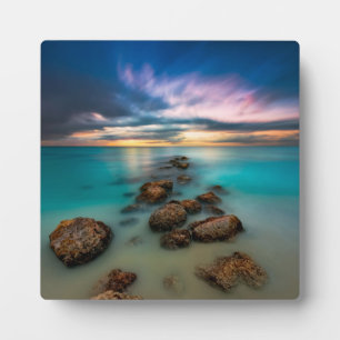 A Beautiful Sunset Over Grace Bay   Turks & Caicos Plaque