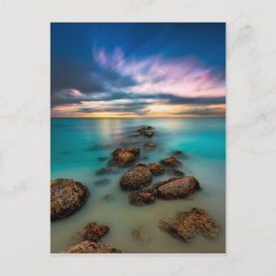 A Beautiful Sunset Over Grace Bay Turks & Caicos Postcard