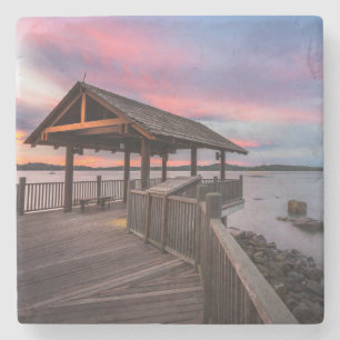 A Beautiful Sunset Stone Coaster