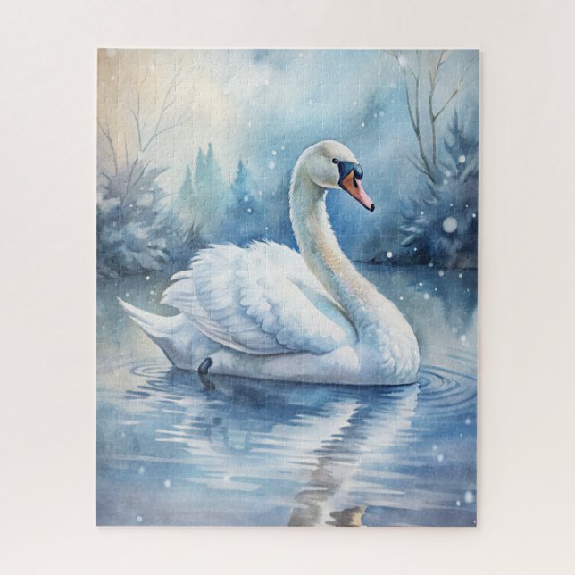 A Beautiful Swan Jigsaw Puzzle (Vertical)