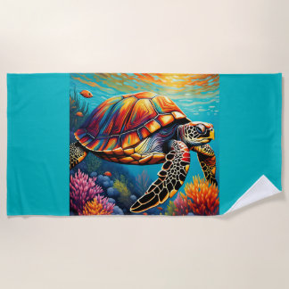 A beautiful turtle beach towel
