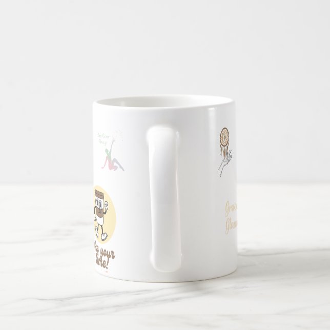 A beautiful unique elegant coffee mug divine msg (Handle)