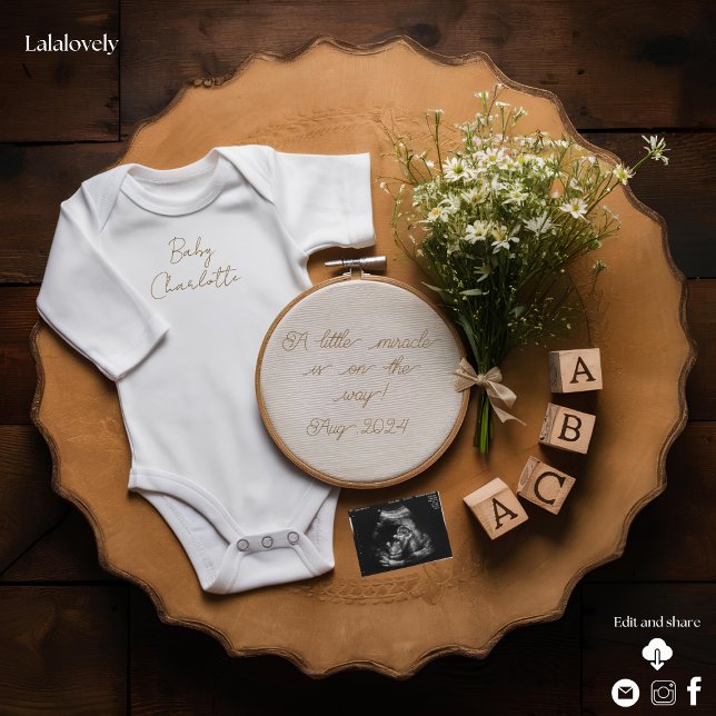 A beautiful vintage rustic pregnancy announcement  (Creator Uploaded)