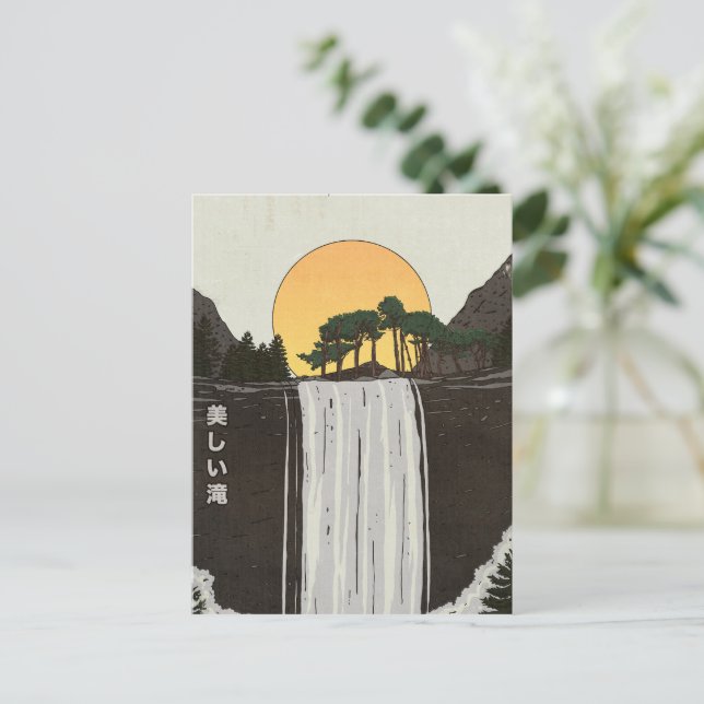A Beautiful Waterfall Postcard (Standing Front)