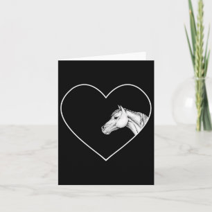 A Beautiful White Horse For Riding Girls Heart Of Card