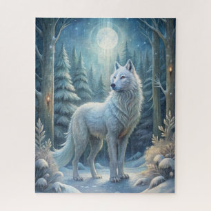 A Beautiful White Wolf Jigsaw Puzzle