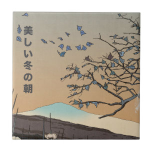 A Beautiful Winter Landscape Ceramic Tile