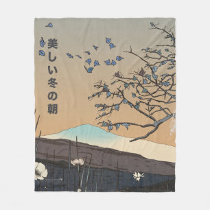 A Beautiful Winter Landscape Fleece Blanket