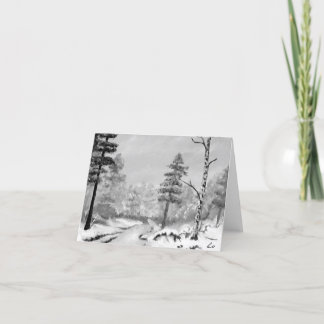 A beautiful winter landscape, snowy scene. holiday card