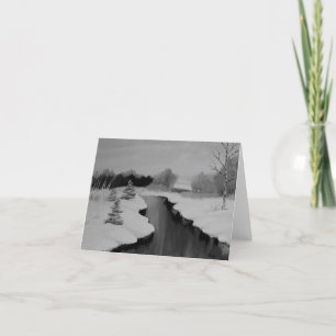 A beautiful winter landscape, snowy scene. holiday card