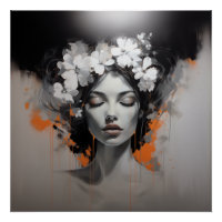 A Beautiful Woman With Closed Eyes