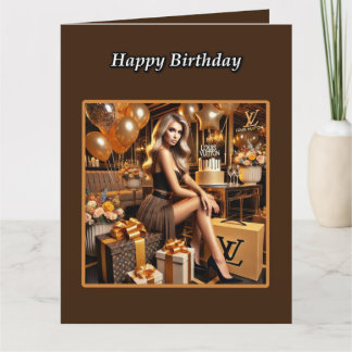A Beautiful Woman's Luxurious Birthday  Card
