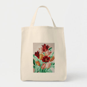 A Beautifully Bold Floral Bouquet of Tulips Tote Bag