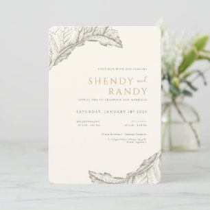 A beautifully simple and minimalist wedding invita invitation