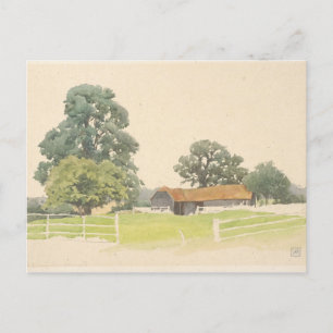A Bedfordshire Farmyard (19th century) Postcard