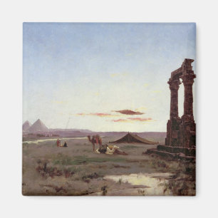 A Bedouin Encampment by a Ruined Temple Magnet