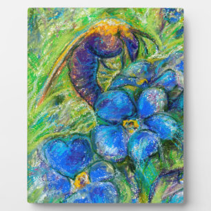 A Bee & Forget-me-not Flowers Plaque
