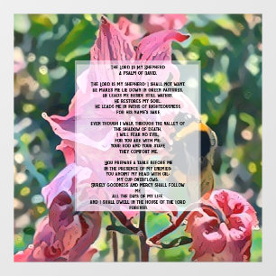 a bee in a garden with Psalm 23