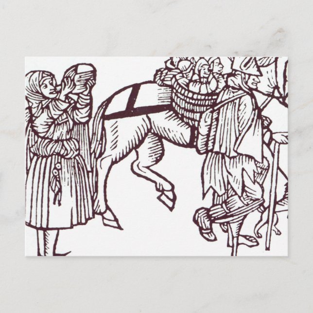 A Beggar Family Postcard (Front)