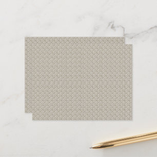 a beige background with a pattern of small squares postcard
