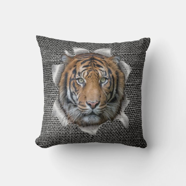 A Bengal Tiger wildlife Cushion (Front)