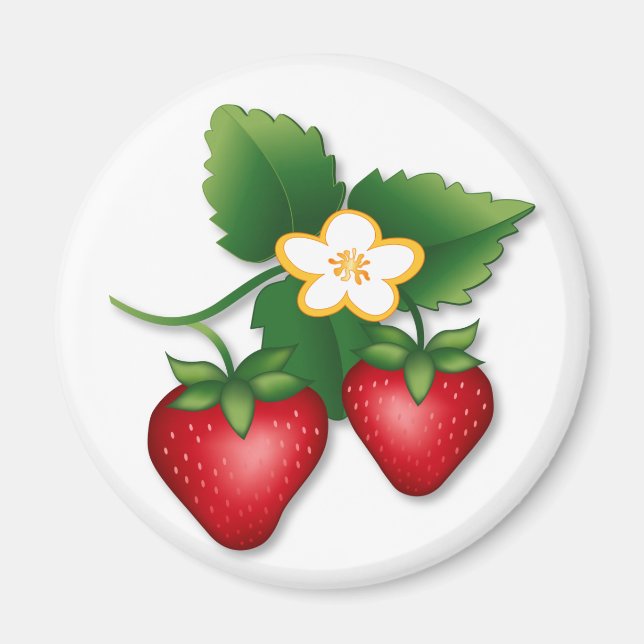 A Berry, Berry Strawberry Magnet (Front)