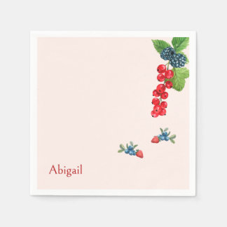 A Berry Special Blush  Baby Shower  Napkin