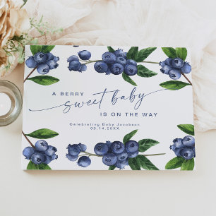 A Berry Sweet Baby Blueberry Baby Shower Guest Book