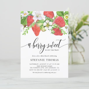 A Berry Sweet Baby Is On The Way Baby Brunch Invitation