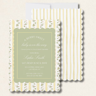 A berry sweet baby is on the way invitation