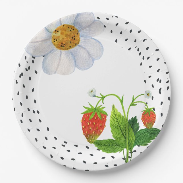 A Berry Sweet Baby is on the way paper goods Plate (Front)
