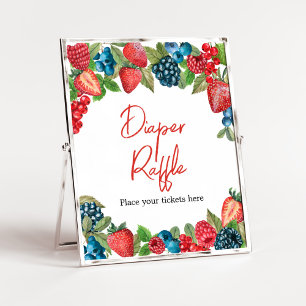 A Berry Sweet Baby Shower Diaper Raffle Poster