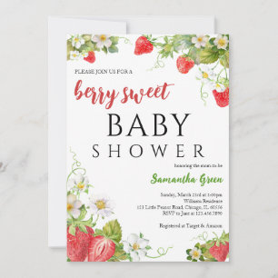 A Berry Sweet Baby Shower Invitation