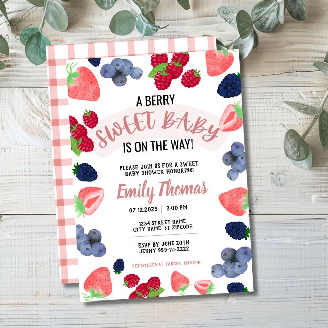 A Berry Sweet Baby Shower Invitation (Creator Uploaded)