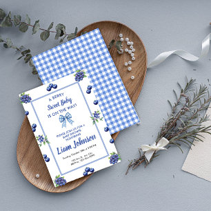 A Berry Sweet Baby Shower Invitation Blueberry